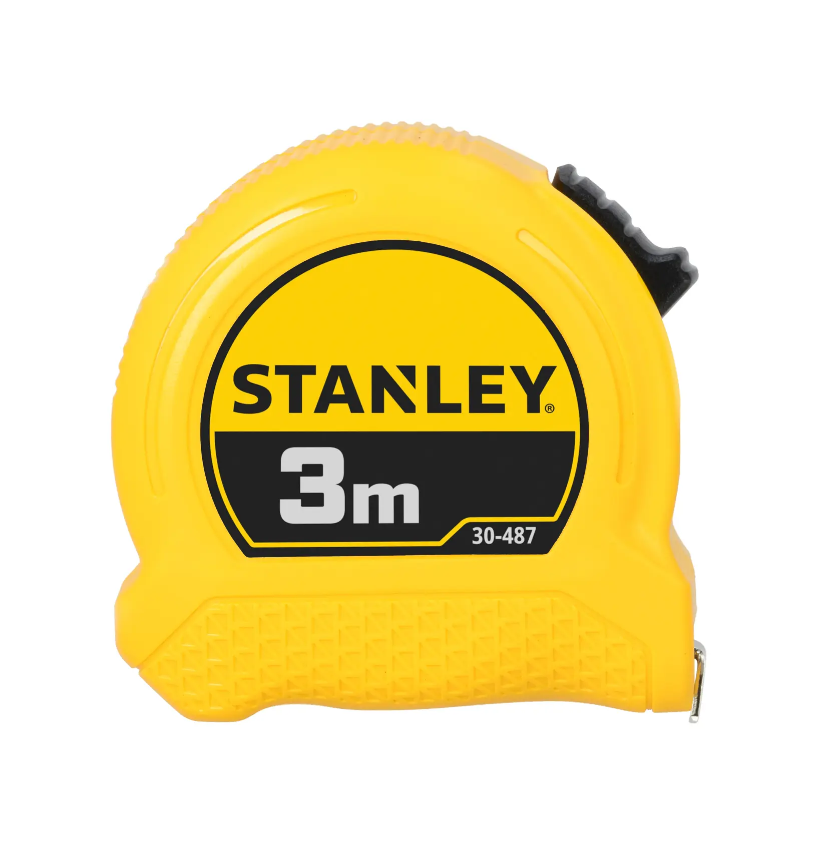 STANLEY 1-30-487 3m yellow tape measure, front angle on white background.