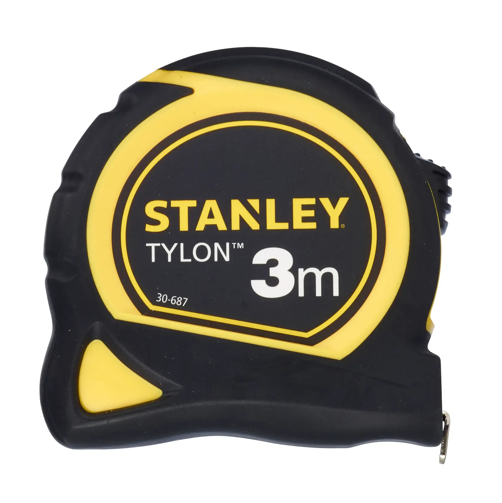 Stanley Tylon 3m Maßband mit schwarzem und gelbem Gehäuse.