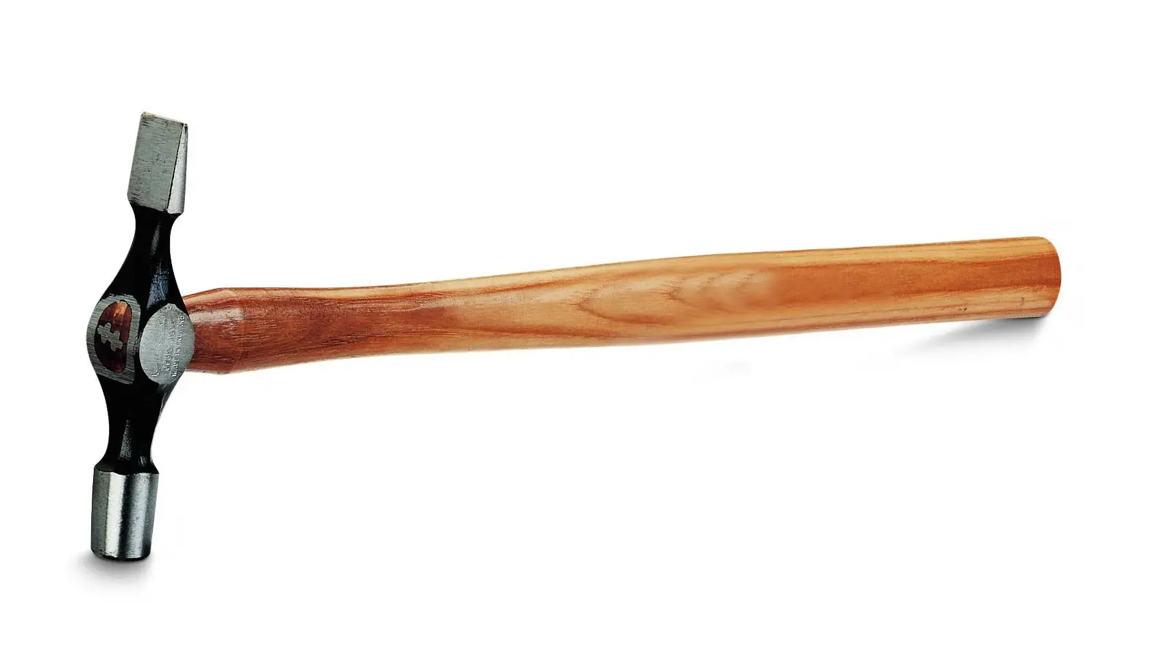 STANLEY 1-54-077 ball pein hammer with wooden handle, product side view, hand tool.