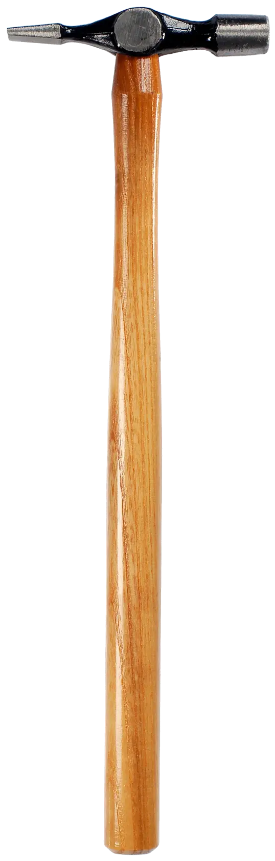 STANLEY 1-54-077 cross pein hammer with wooden handle, front angle on white background.