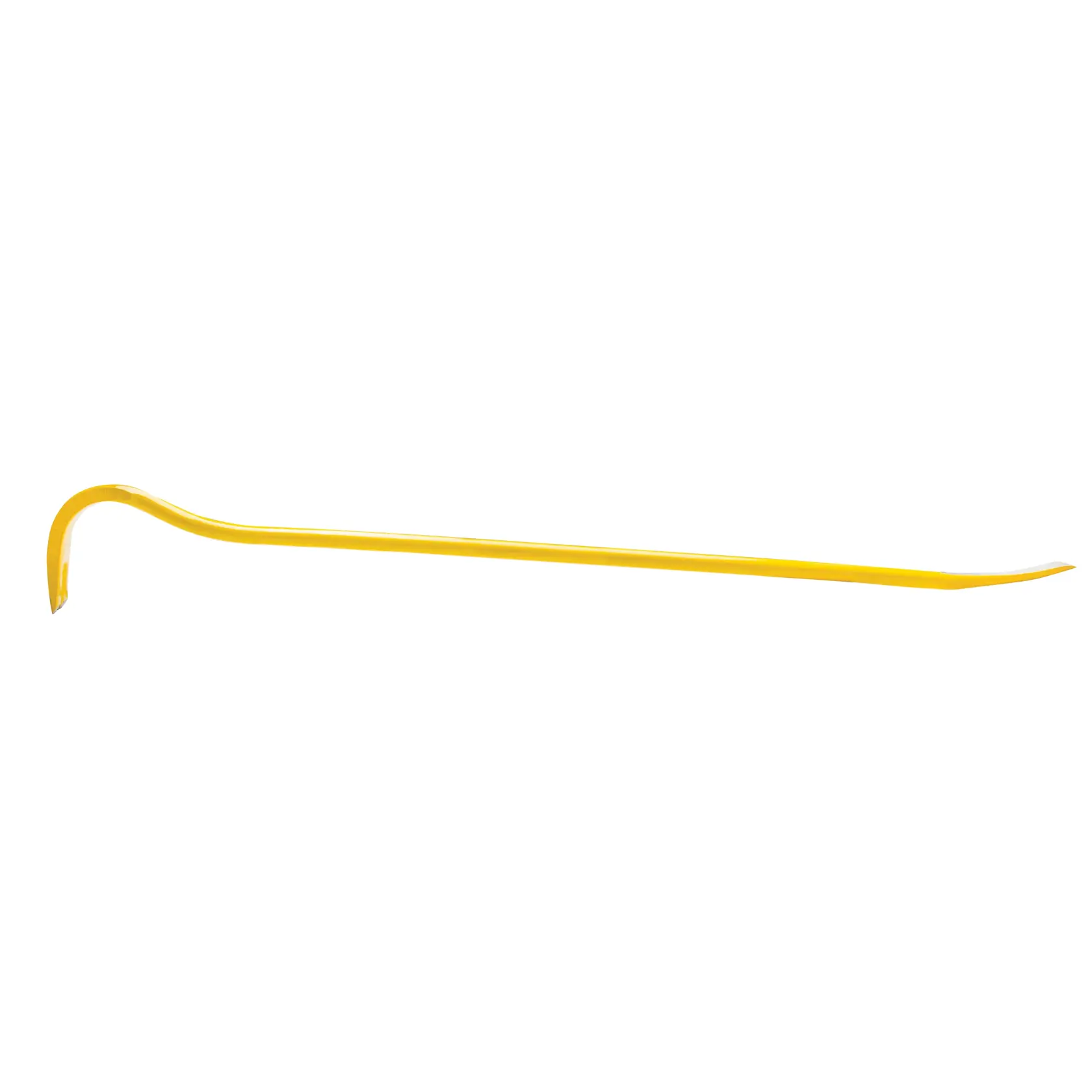 STANLEY 1-55-521 pied-de-biche jaune, vue de profil, photographie sur fond blanc.