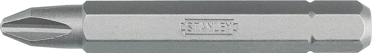 STANLEY 1-68-947 embout de tournevis Phillips argenté, vue latérale, sur fond blanc.