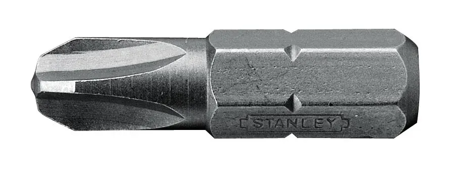 STANLEY 1-68-950 embout de tournevis Phillips en acier, photographie de produit, vue latérale, fond blanc.