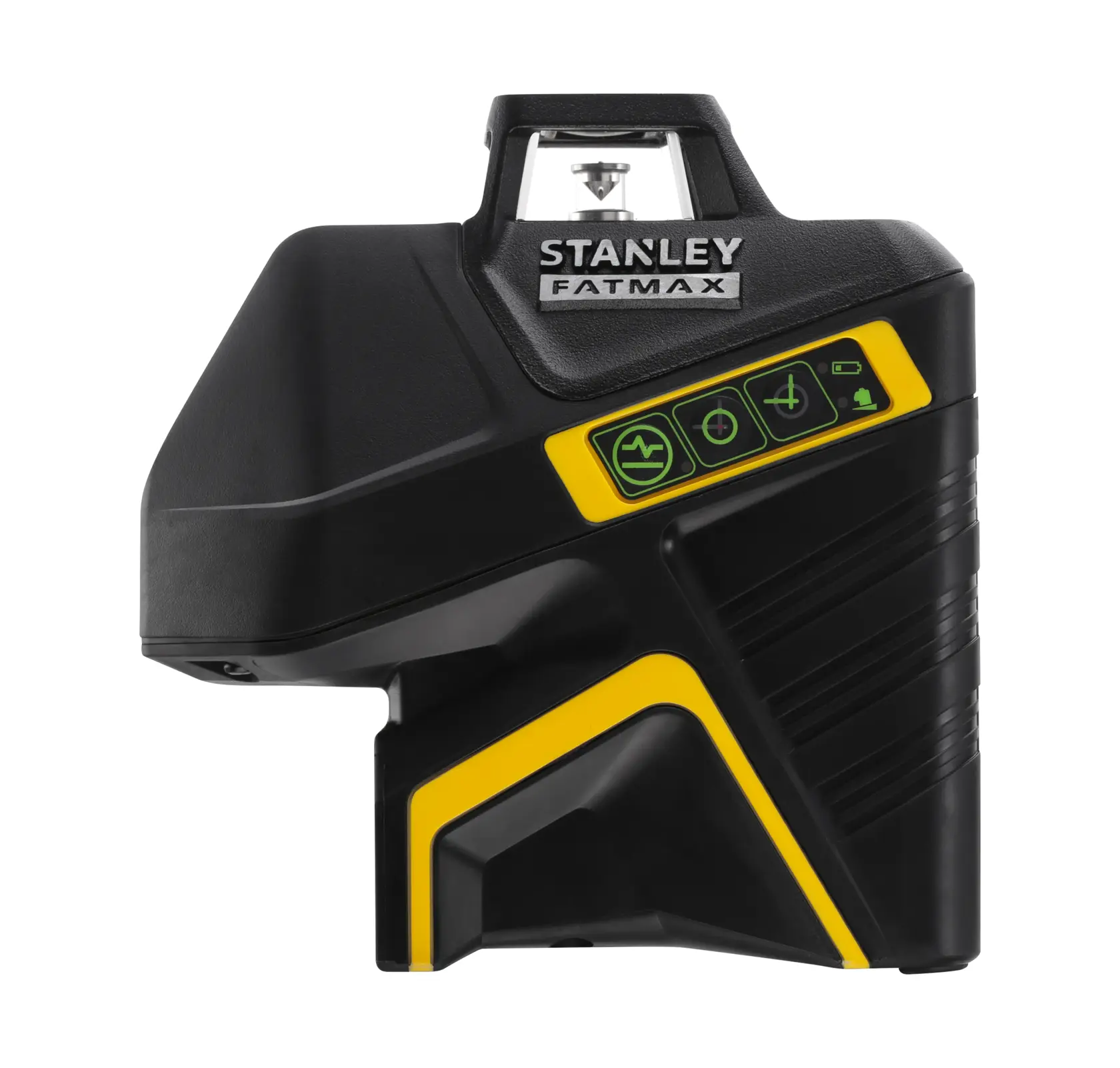 Stanley Fatmax laser level device with buttons and yellow-black design.