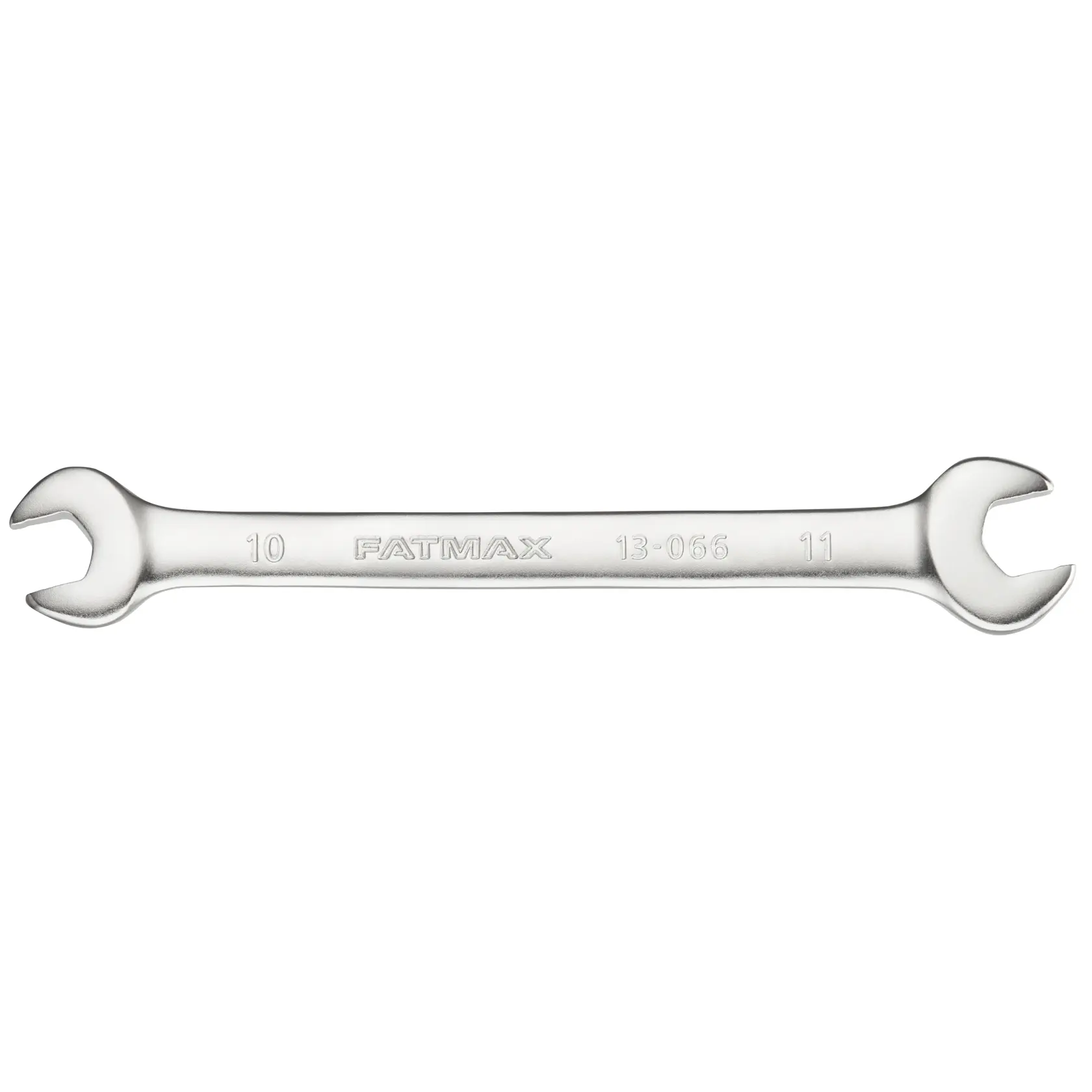 Chiave a doppia bocca STANLEY FMMT13066-0, argento, misure 10 mm e 11 mm, vista dall’alto su sfondo bianco.