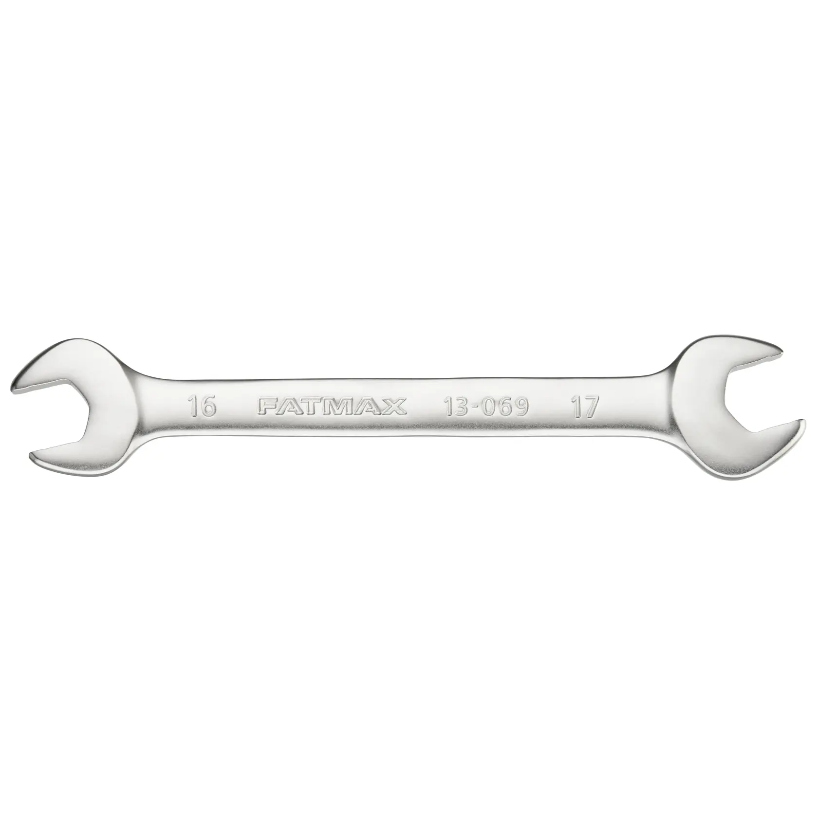 Chiave doppia STANLEY FMMT13069-0 argento, fotografia su sfondo bianco, categoria utensile.