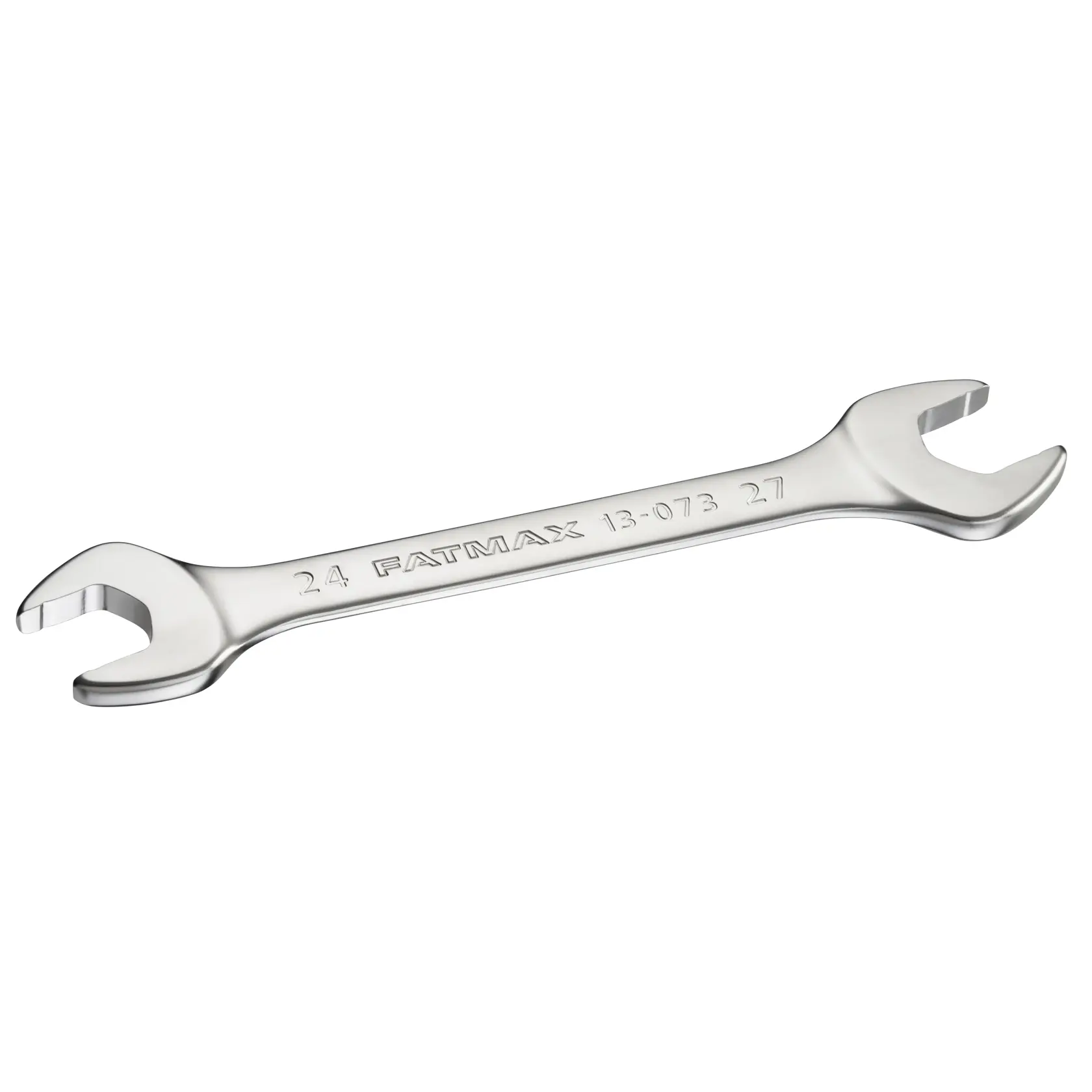 Clé à fourche STANLEY FMMT13073-0, outil à main argenté, angle latéral sur fond blanc.