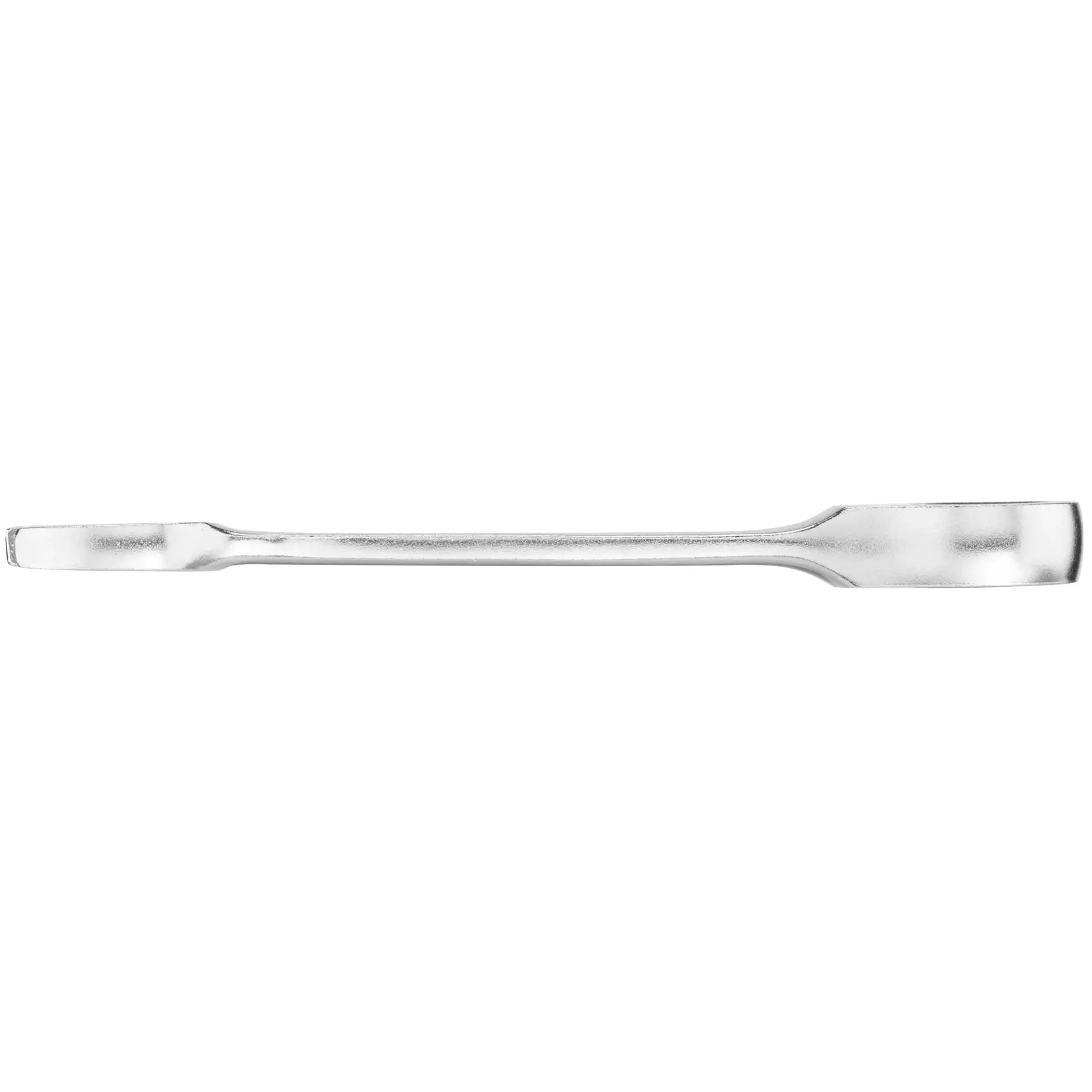 STANLEY FMMT13097-0 flat silver pry bar tool, top view on white background.