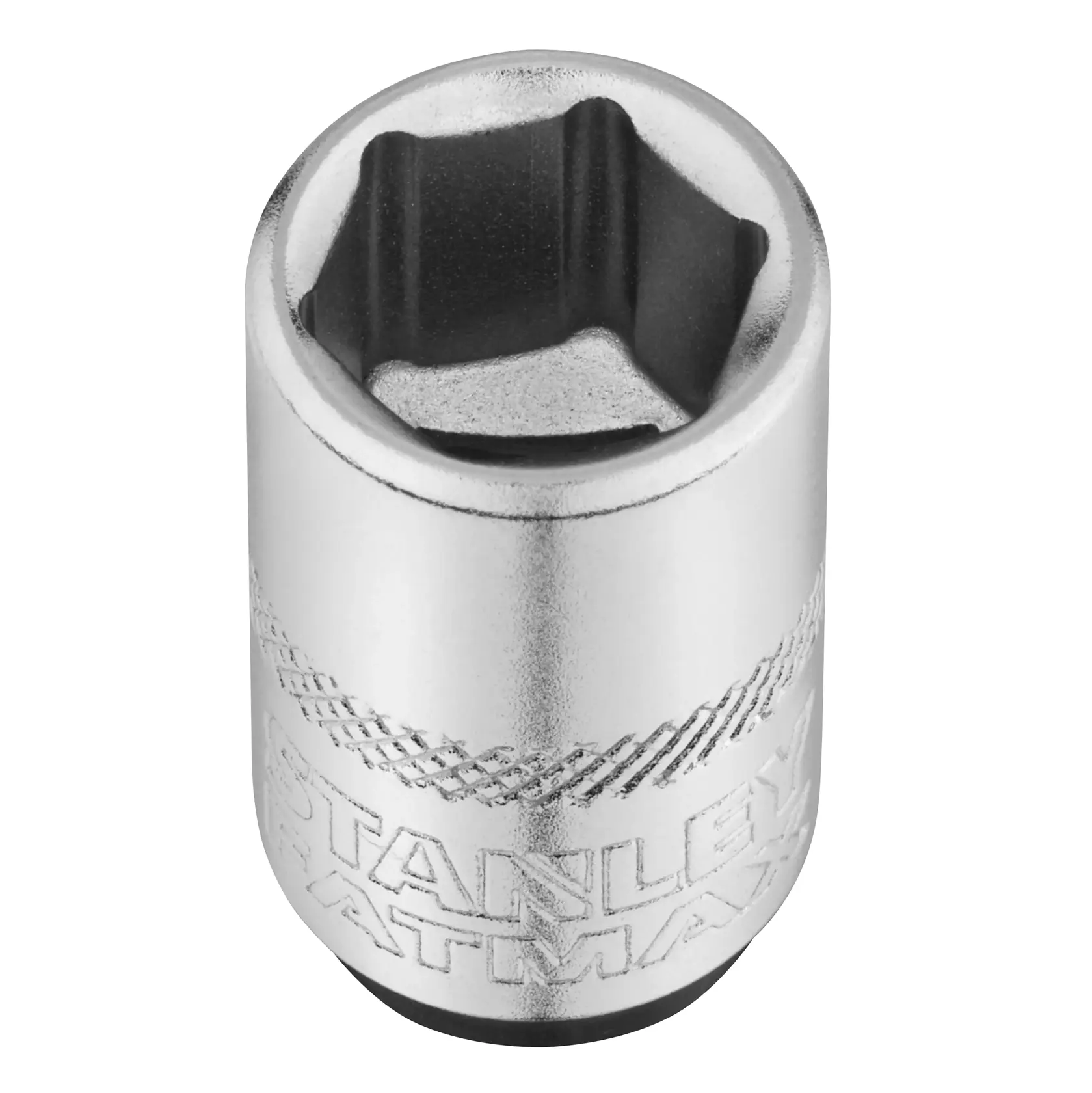 STANLEY FMMT17196-0 douille chromée, photographie, angle avant sur fond blanc.