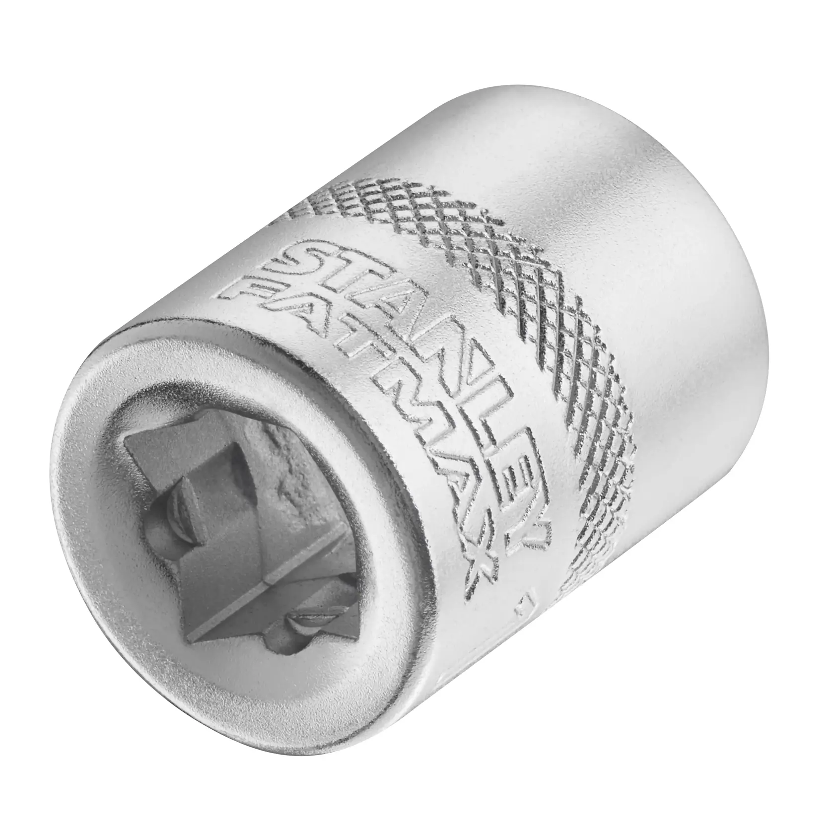 STANLEY FMMT17215-0 douille chromée photographie, vue en angle sur fond blanc.