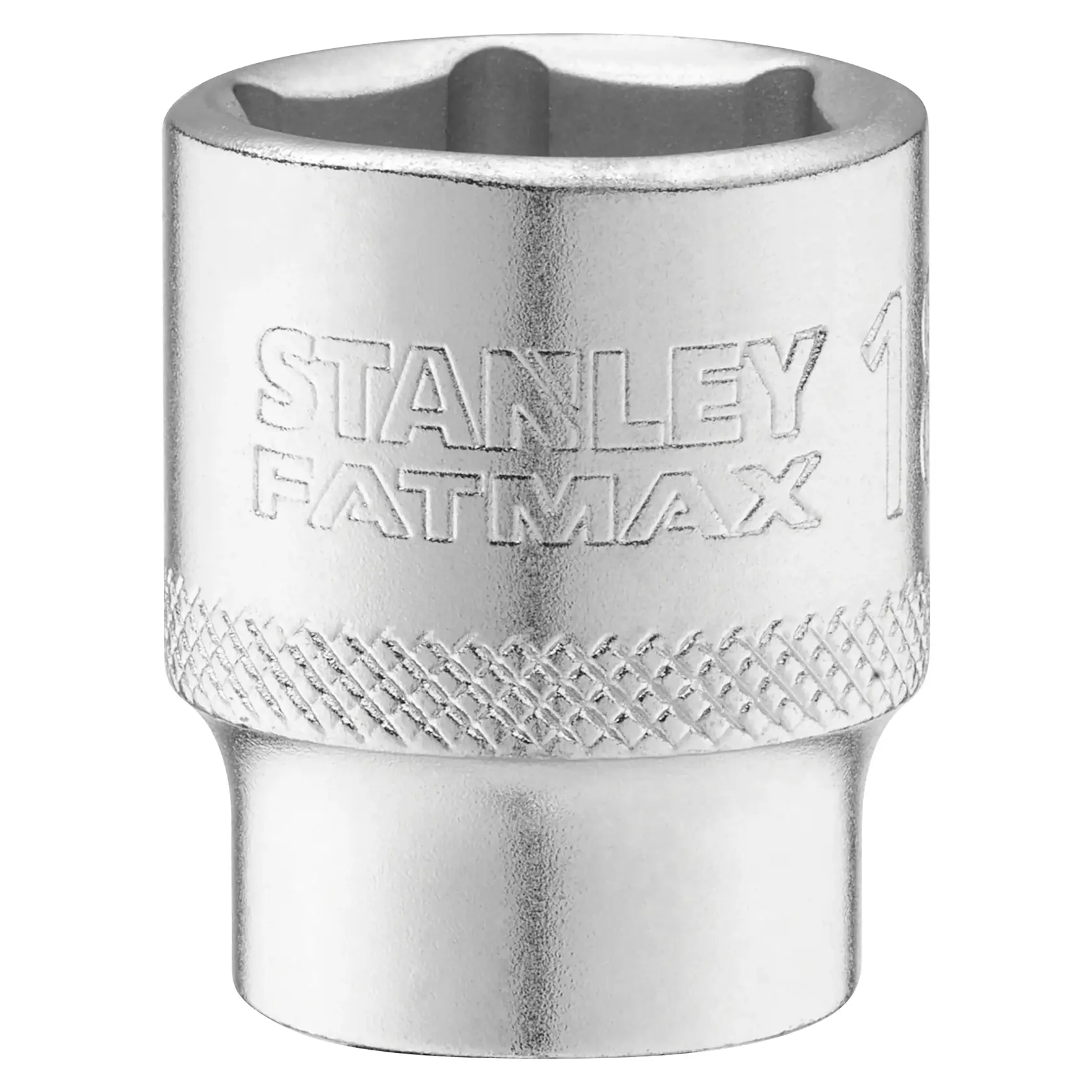 STANLEY FMMT17218-0 douille chromée avec prise moletée, angle avant, série FATMAX, outil argenté.