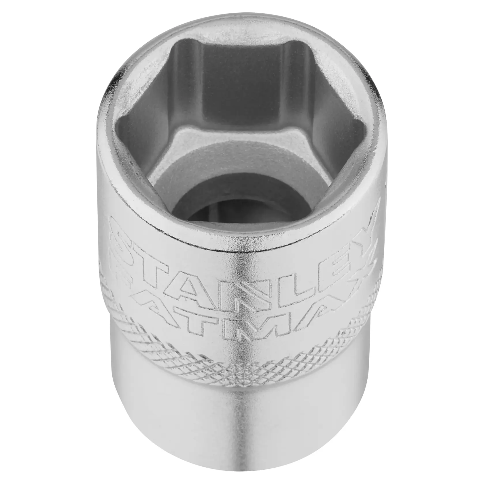 STANLEY FMMT17237-0 bussola, colore argento, fotografia vista dall'alto su sfondo bianco.