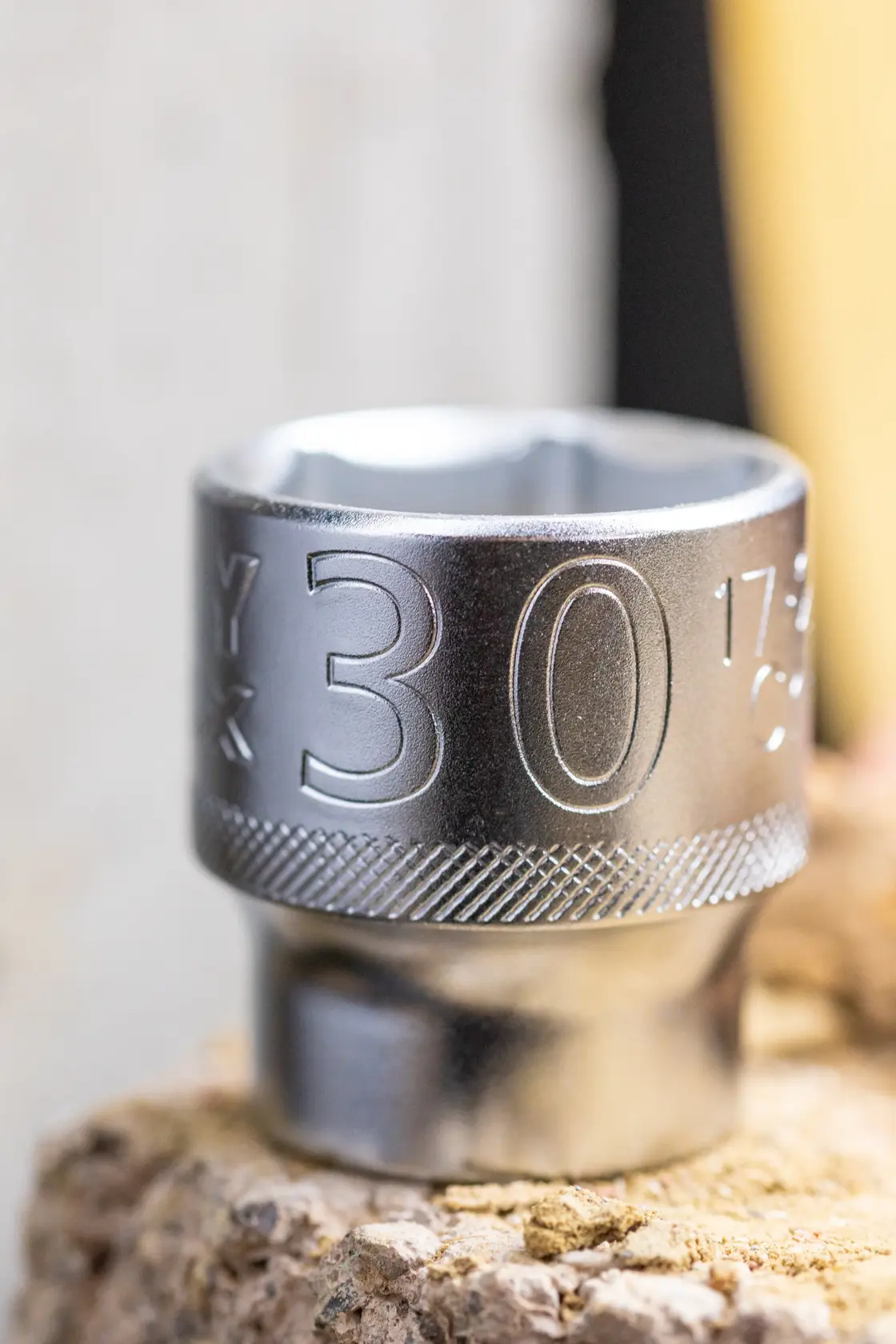 STANLEY FMMT17241-0 socket, 30mm, silver finish, product photography, close-up view.