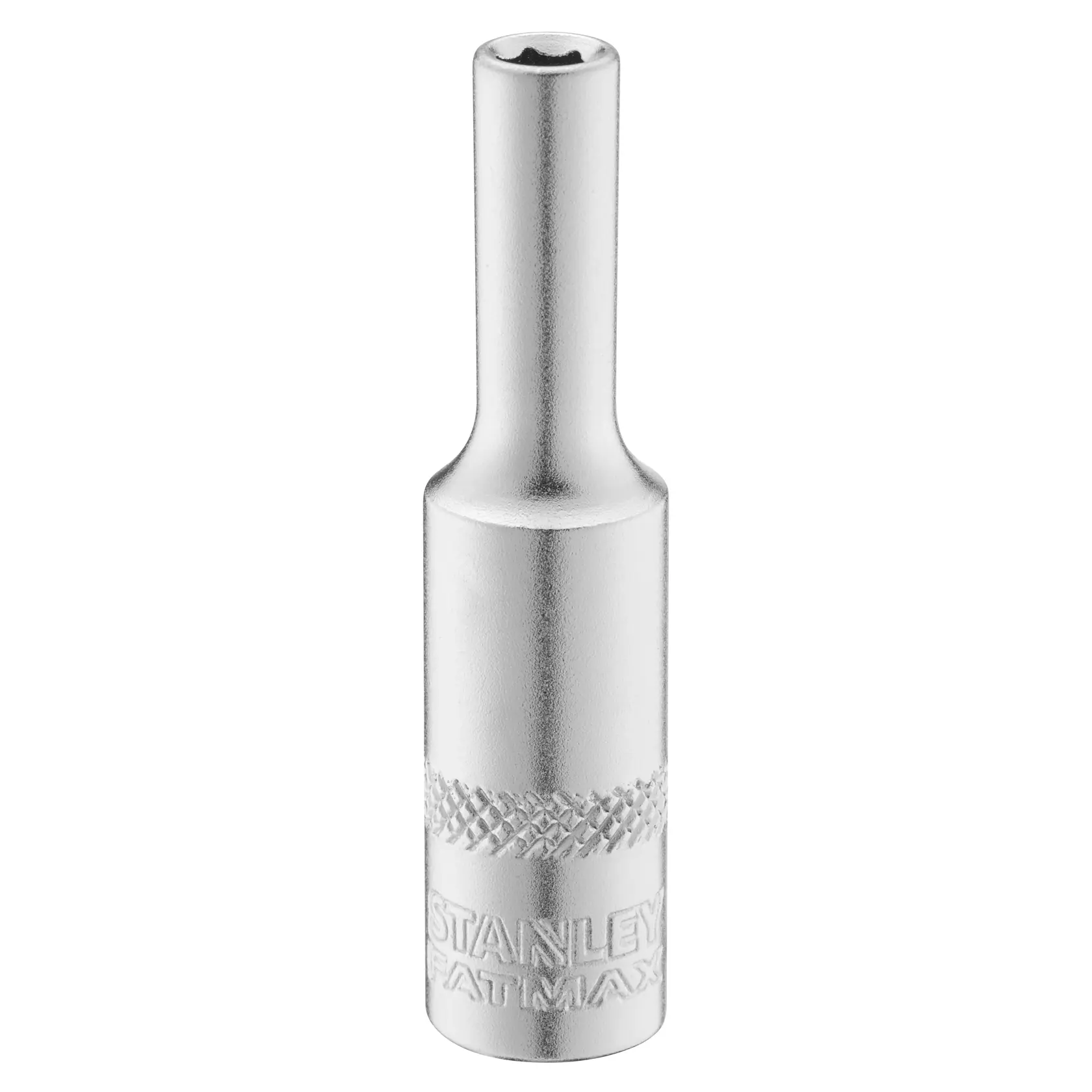 Photo de la douille Torx STANLEY FMMT17248-0 finition chromée, verticale sur fond blanc, catégorie outil.