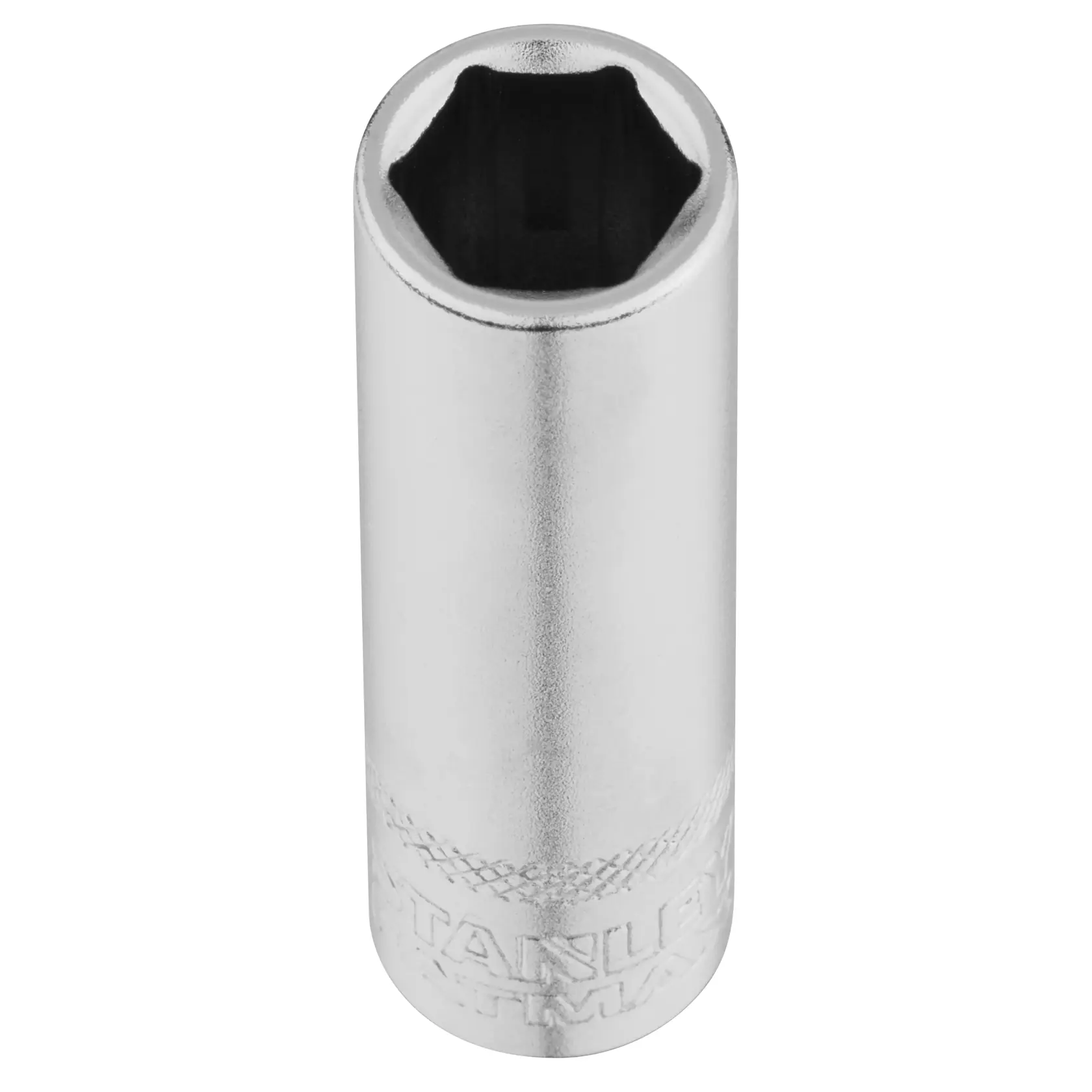 STANLEY FMMT17523-0 douille profonde finition chromée, angle avant, photographie d’outil.