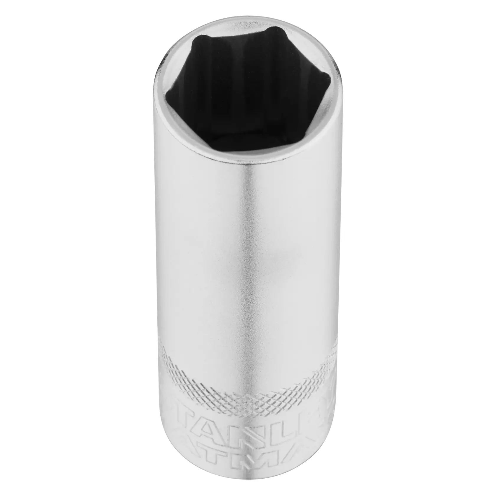 Photo of STANLEY FMMT17967-0 chrome socket, hexagonal, tool category, angled view on white background.