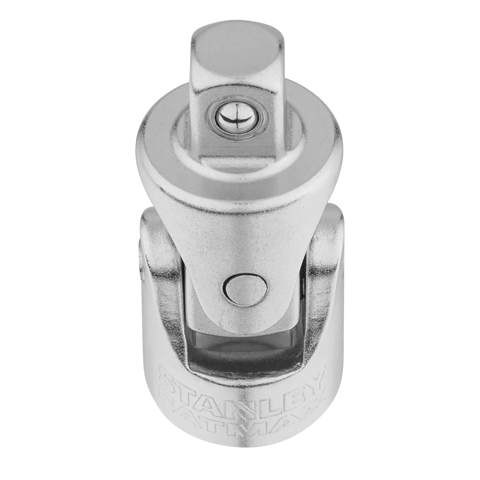 STANLEY FMMT18008-0 cardan douille universel, argenté, angle frontal sur fond blanc.