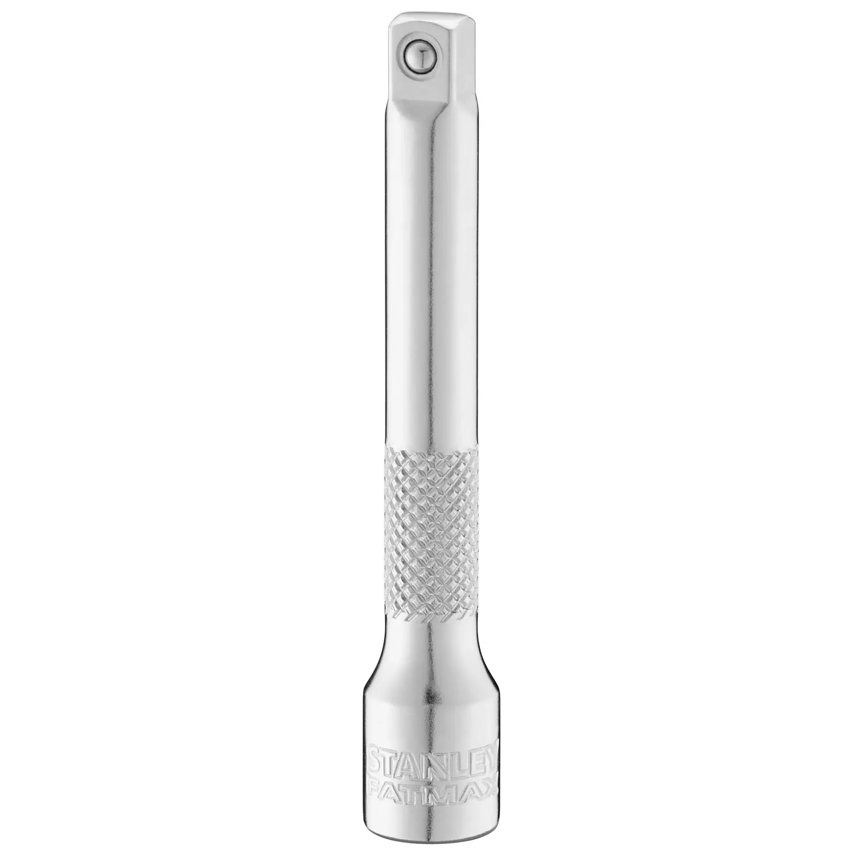 STANLEY FMMT25125-0 rallonge pour douilles, argentée, photographie, angle frontal sur fond blanc.